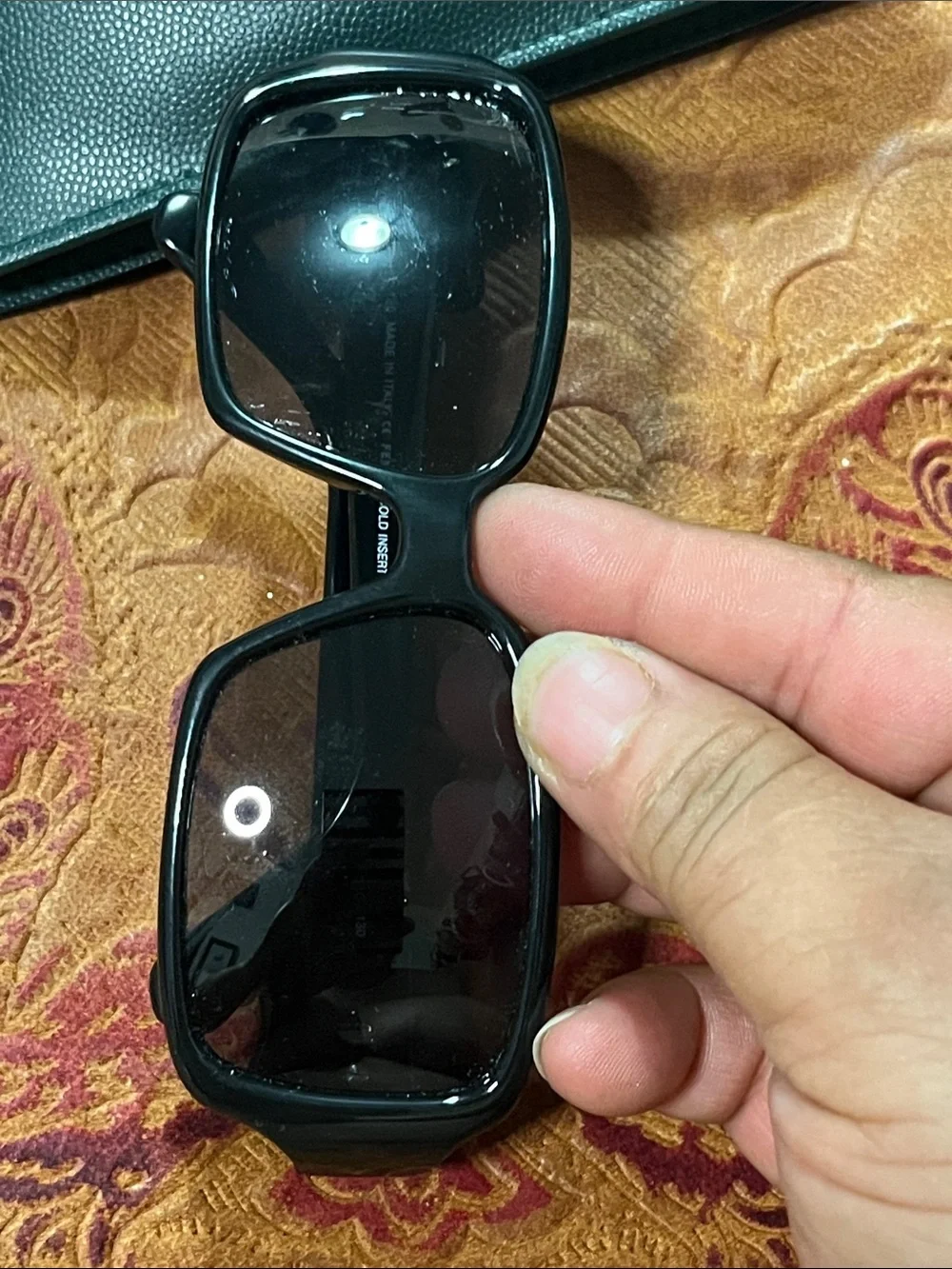 Fendi Black Women's Sunglasses with Green Case